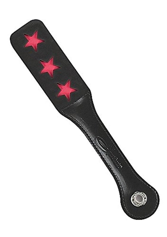 12 Inch Leather Stars Impression Paddle - - Paddles And Slappers