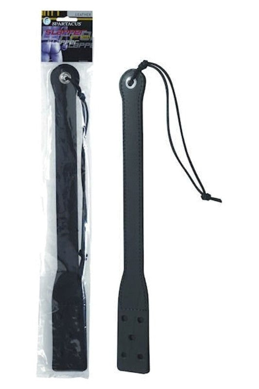 18 Inch Long Black Leather Slapper - - Paddles And Slappers