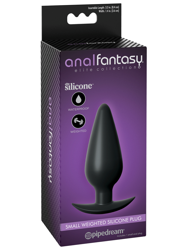 Anal Fantasy Elite Small Weighted Silicone Anal Plug - Butt Plugs