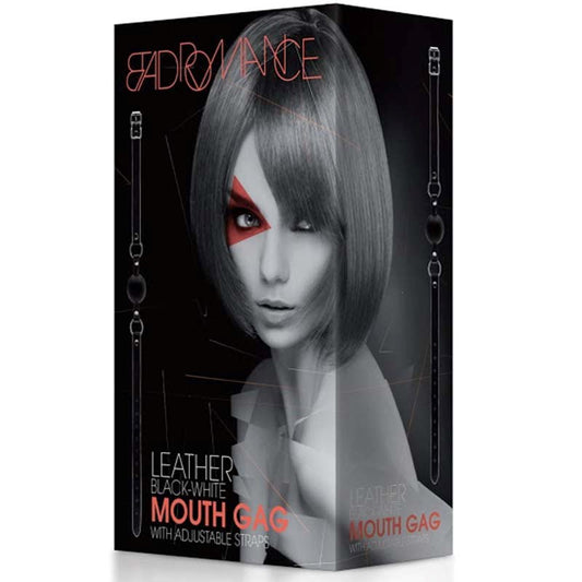 Bad Romance Leather Mouth Gag with Adjustable Straps - Bondage Gags and Bits