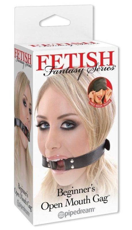 Fetish Fantasy Beginners Open Mouth Gag Black - Bondage Gags and Bits