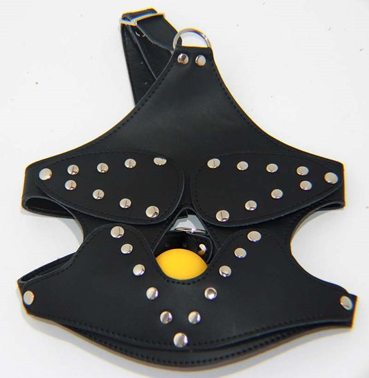 Bondage Mask with Blindfold and Ball Gag - Bondage Gags and Bits