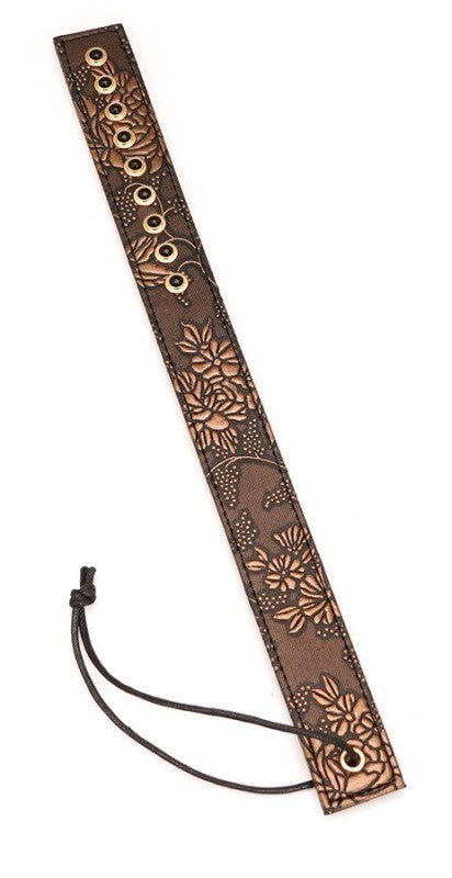 Brown Floral Print Paddle - - Paddles And Slappers