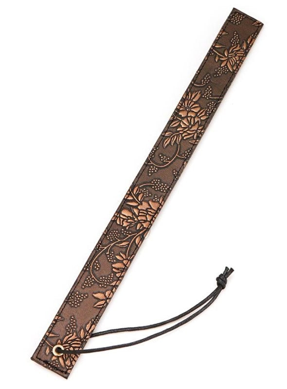 Brown Floral Print Paddle - - Paddles And Slappers