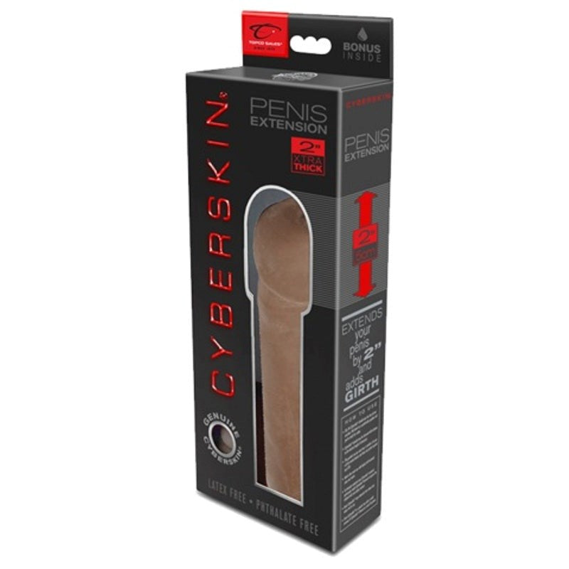 CyberSkin 2 Inch Xtra Thick Transformer Penis Extension - - Penis Sleeves and Extenders