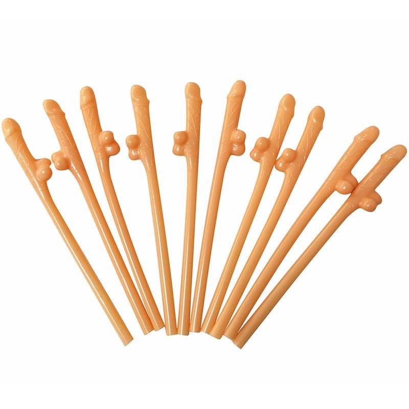 Dicky Sipping Bachelorette Party Straws (10 pack) - Bachelorette and Bucks