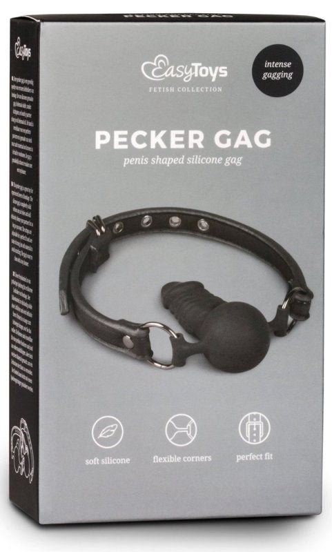 Easy Toys Gag with Silicone Dong - - Bondage Gags and Bits