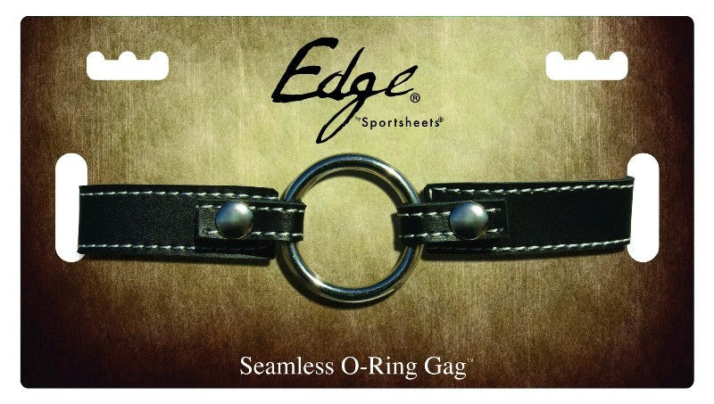 Edge Leather Seamless O-Ring Gag - - Bondage Gags and Bits