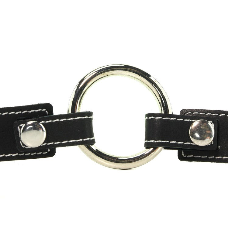 Edge Leather Seamless O-Ring Gag - - Bondage Gags and Bits