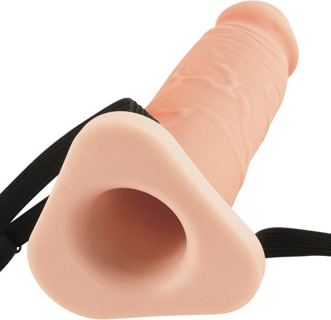Fantasy X-tensions 8 Inch Silicone Hollow Penis Extension - Pumps, Extenders and Sleeves