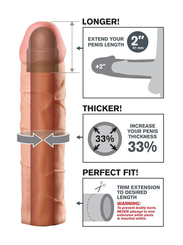 Fantasy X-tensions Perfect 2 inch Penis Extension - Pumps, Extenders and Sleeves