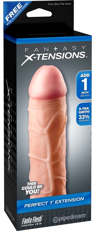 Fantasy X-Tensions Perfect Penis Extension Flesh - Penis Sleeves and Extenders