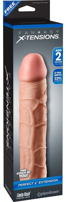 Fantasy X-Tensions Perfect Penis Extension Flesh - Penis Sleeves and Extenders