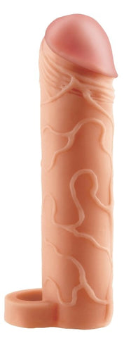 Fantasy X-Tensions Perfect Extension With Ball Strap Flesh - Penis Sleeves and Extenders