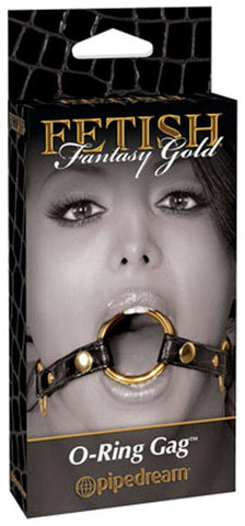 Pipedream Fetish Fantasy Gold O-Ring Bondage Gag - Bondage Gags and Bits
