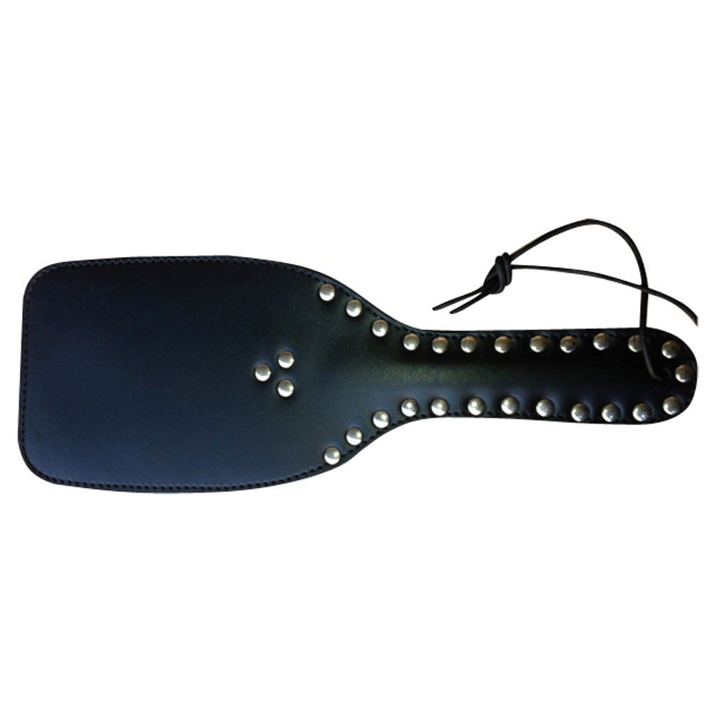 Fetlife Wide Ping-Pong Studded Leather Paddle - - Paddles And Slappers