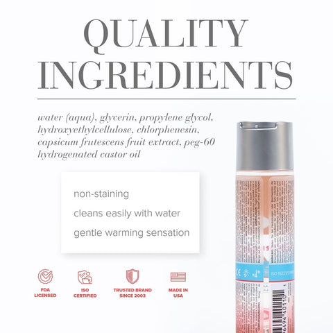 JO Anal H2O Warming Water Based Personal Lubricant - Water Based Lubes