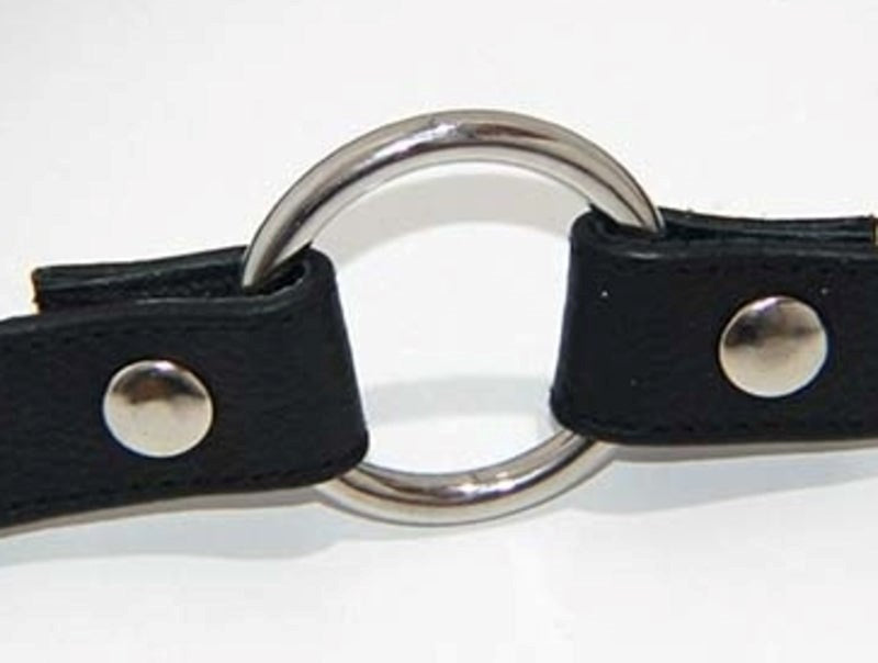 Leather Gag With Removable Metal O Ring - - Bondage Gags and Bits