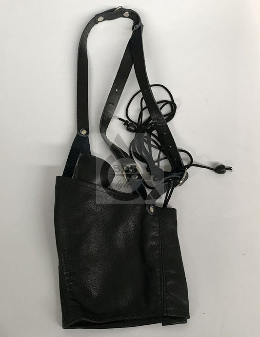 Leather Neck Corset Harness with Stuffer Gag - Bondage Gags and Bits