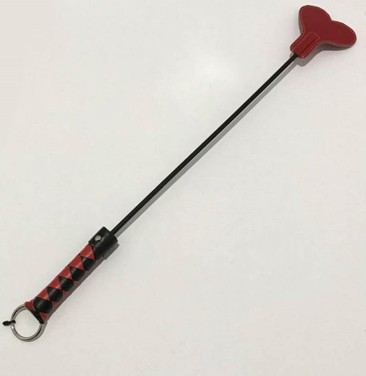 LicksandLashes Leather Crop With Heart Shaped Paddle - Paddles And Slappers