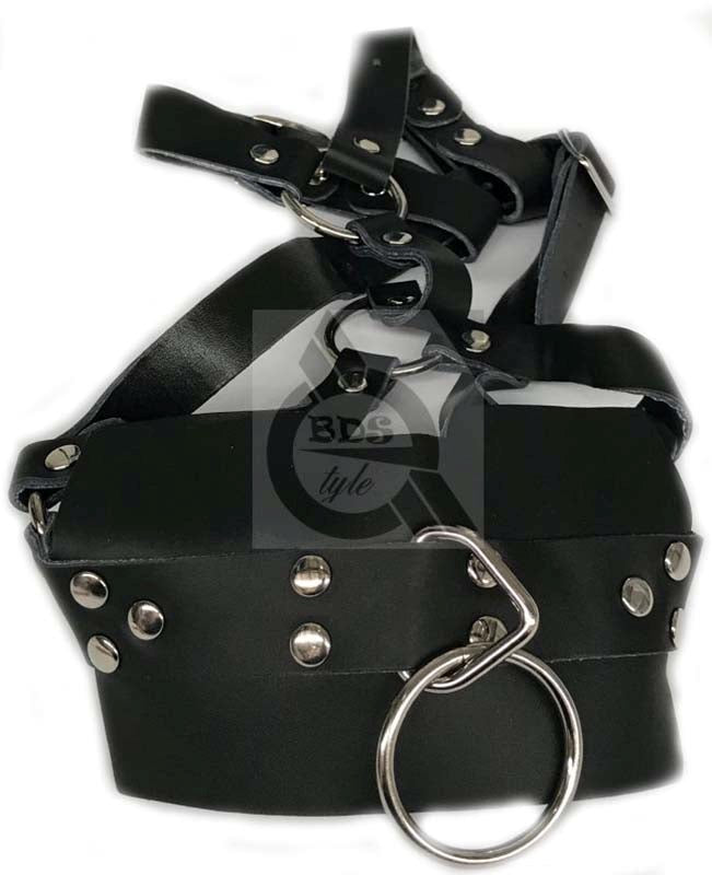 Muzzle Bondage Ball Gag Head Harness - - Bondage Gags and Bits