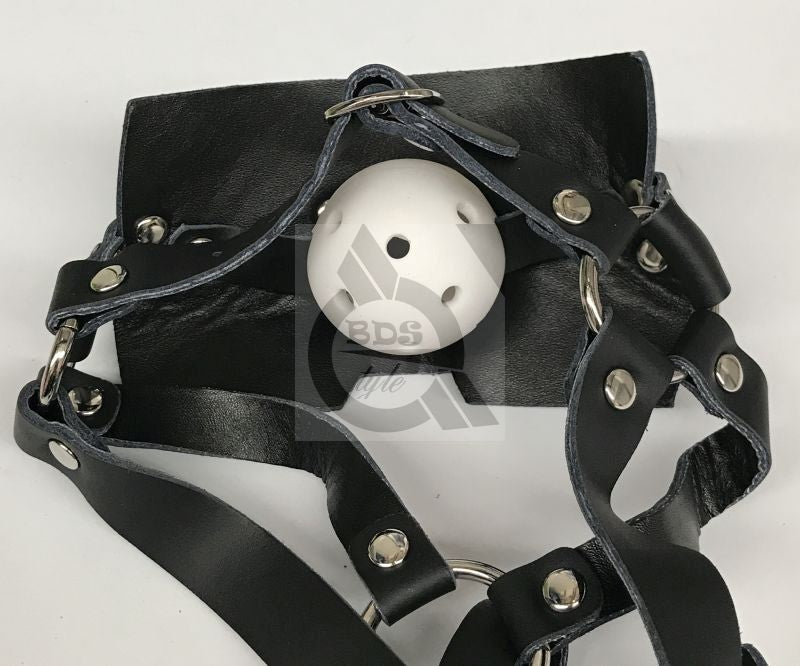 Muzzle Bondage Ball Gag Head Harness - - Bondage Gags and Bits