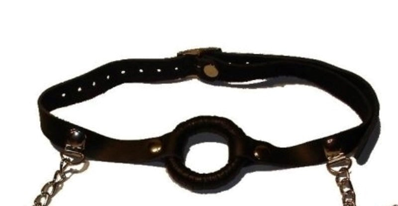 O-Ring Gag with Nipple Clamps Light - - Bondage Gags and Bits