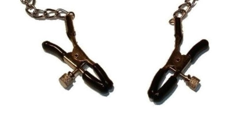 O-Ring Gag with Nipple Clamps Light - Bondage Gags and Bits