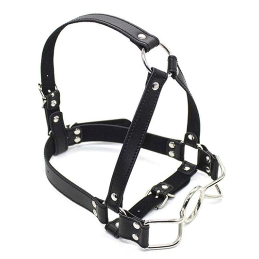 Open Mouth Spider Legs Mouth Gag with Harness - Bondage Gags and Bits