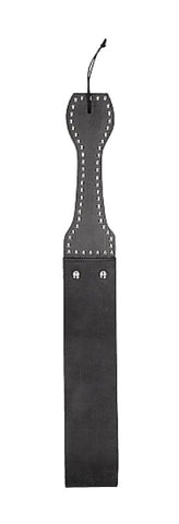 Pain Leather Belt Whip Slapper with Wooden Handle - Paddles And Slappers