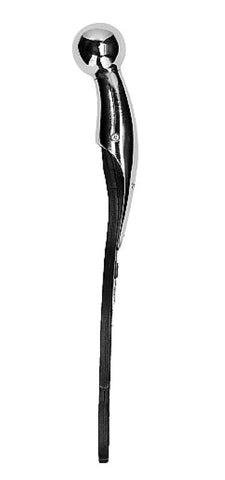 Pain Saddle Leather Hand Paddle Metal Ball Handle - Paddles And Slappers