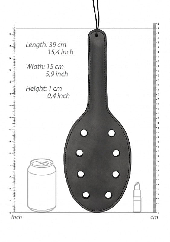 Pain Saddle Leather Paddle with 8 Holes - - Paddles And Slappers