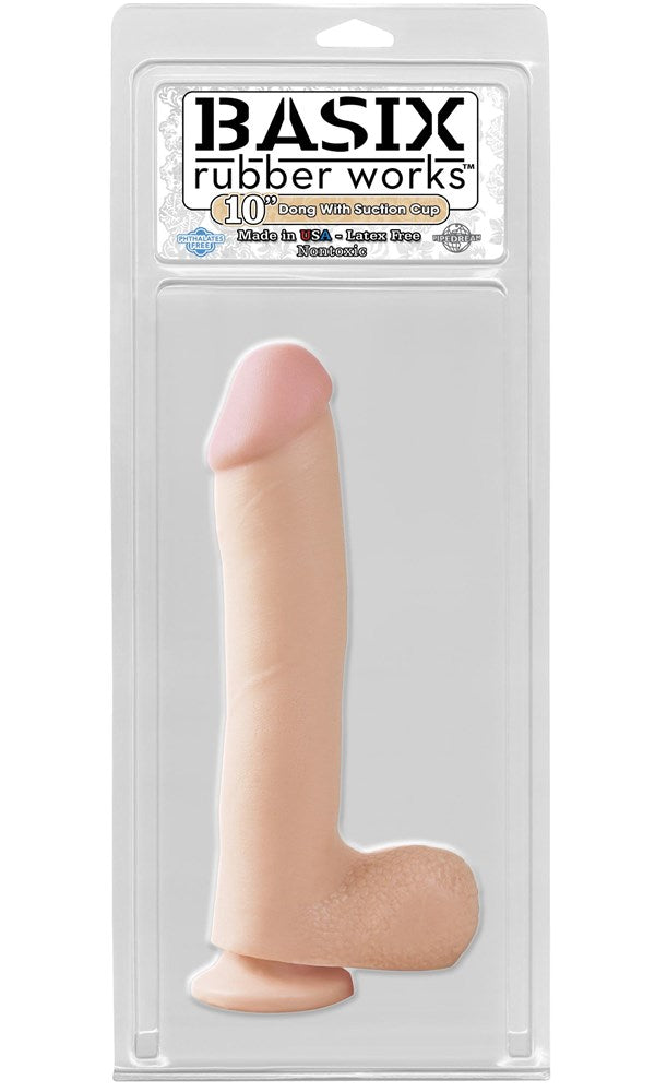 Pipedream Basix 10 Inch Suction Cup Realistic Dildo - - Realistic Dildos
