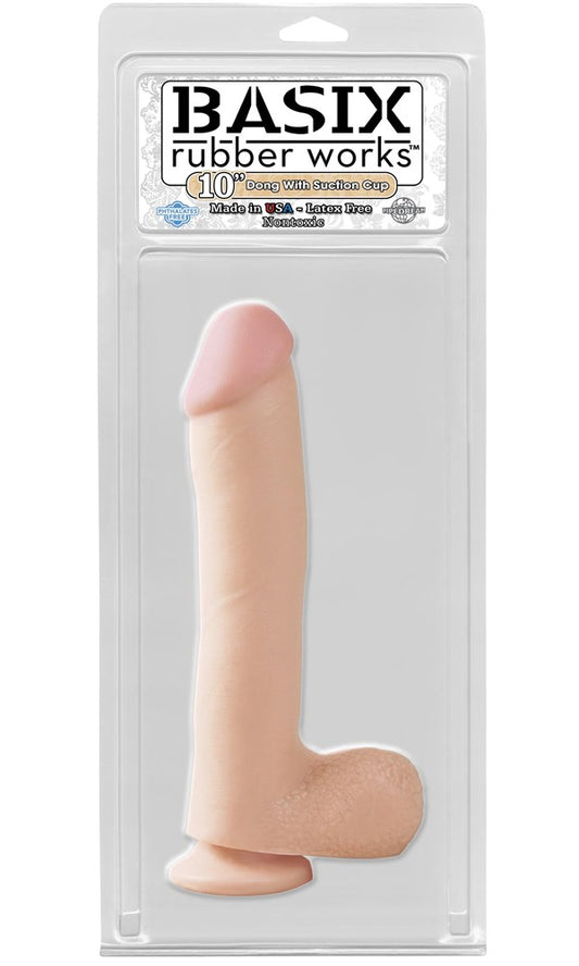 Pipedream Basix 10 Inch Suction Cup Realistic Dildo - Realistic Dildos