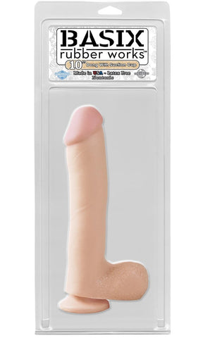 Pipedream Basix 10 Inch Suction Cup Realistic Dildo - Realistic Dildos