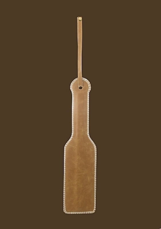 Premium Bonded Leather Paddle Brown - - Paddles And Slappers