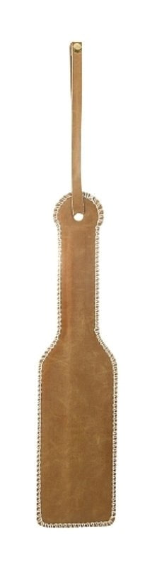 Premium Bonded Leather Paddle Brown - - Paddles And Slappers