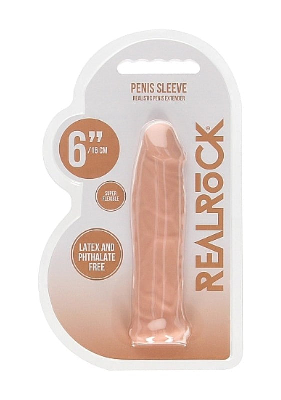 Realrock Skin Penis Sleeve 6 inch - - Penis Sleeves and Extenders