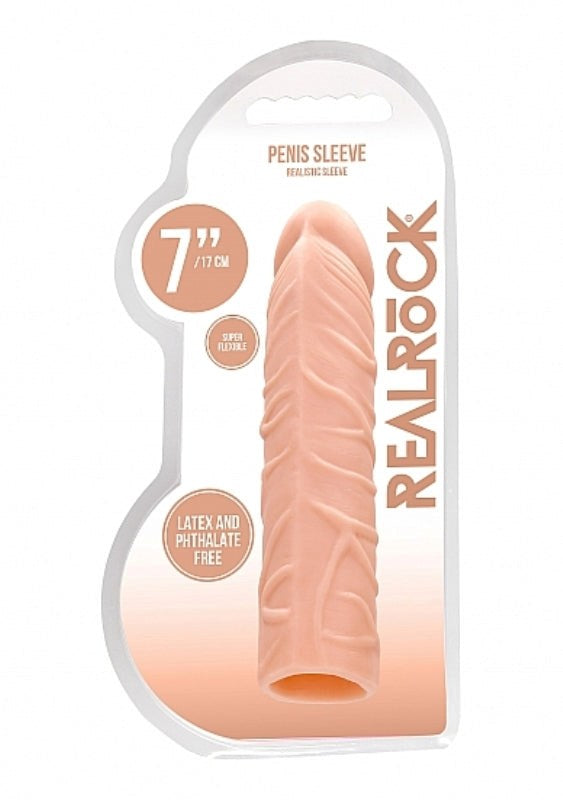 Realrock Skin Penis Sleeve 7 inch - - Penis Sleeves and Extenders