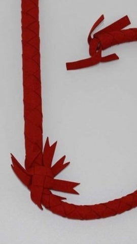Red Soft Leather Metal O Ring - Bondage Gags and Bits