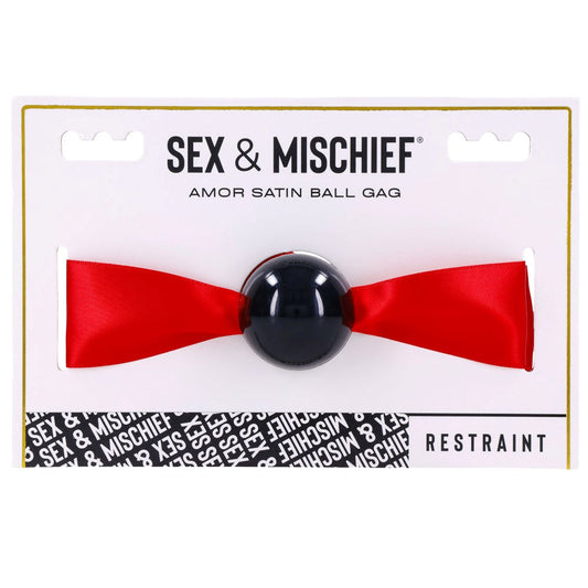S&M Amor Satin Ball Gag - Bondage Gags and Bits