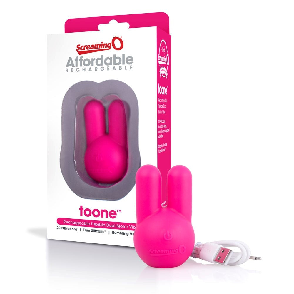 Screaming O toone Flexible Rechargeable Vibrator Pink 6 Pack - - Personal Massagers