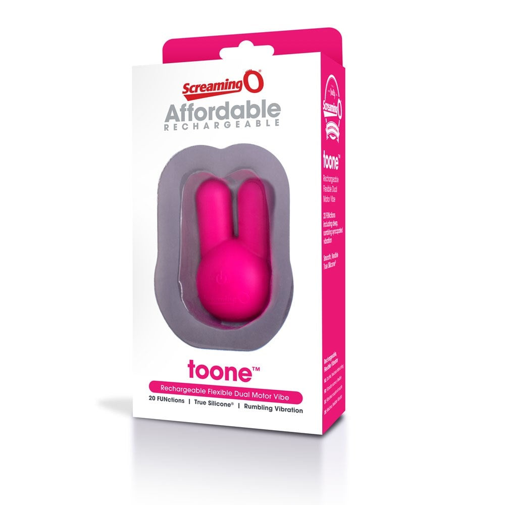 Screaming O toone Flexible Rechargeable Vibrator Pink 6 Pack - - Personal Massagers