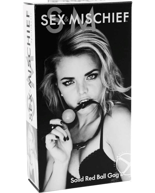 Sex & Mischief Solid Red Ball Gag - Bondage Gags and Bits