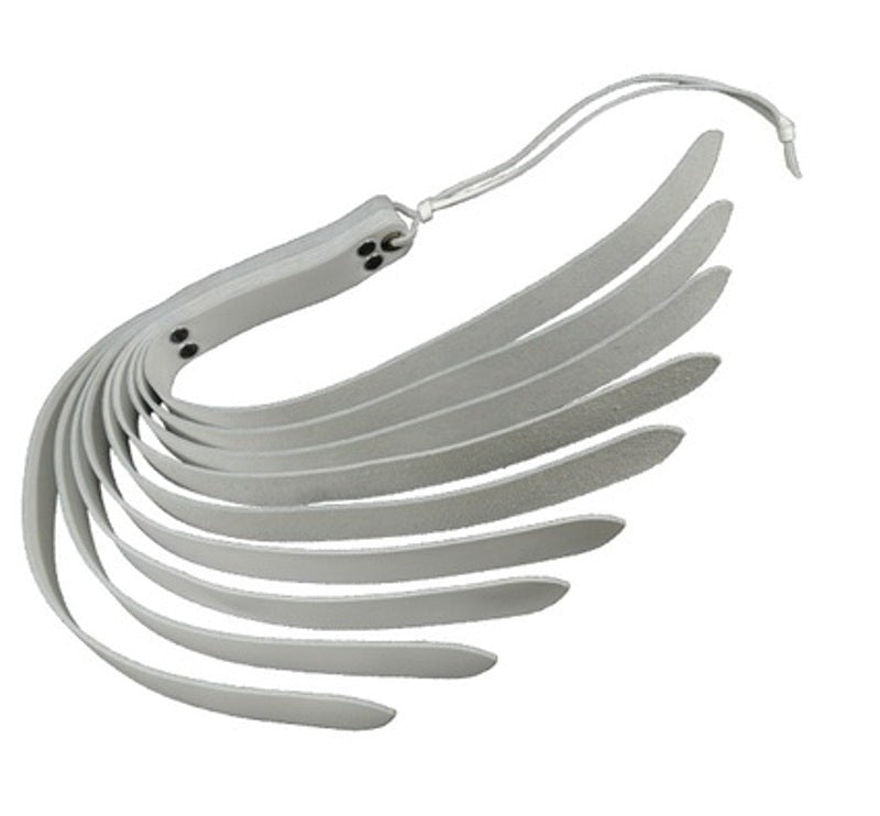 Spartacus 9 Straps White Slapper 20 inches - - Paddles And Slappers