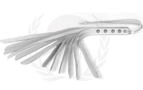 Spartacus 9 Straps White Slapper 20 inches - Paddles And Slappers