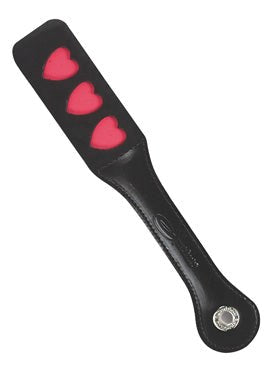 Sportsheets 12 Inch Leather Heart Impression Paddle - - Paddles And Slappers