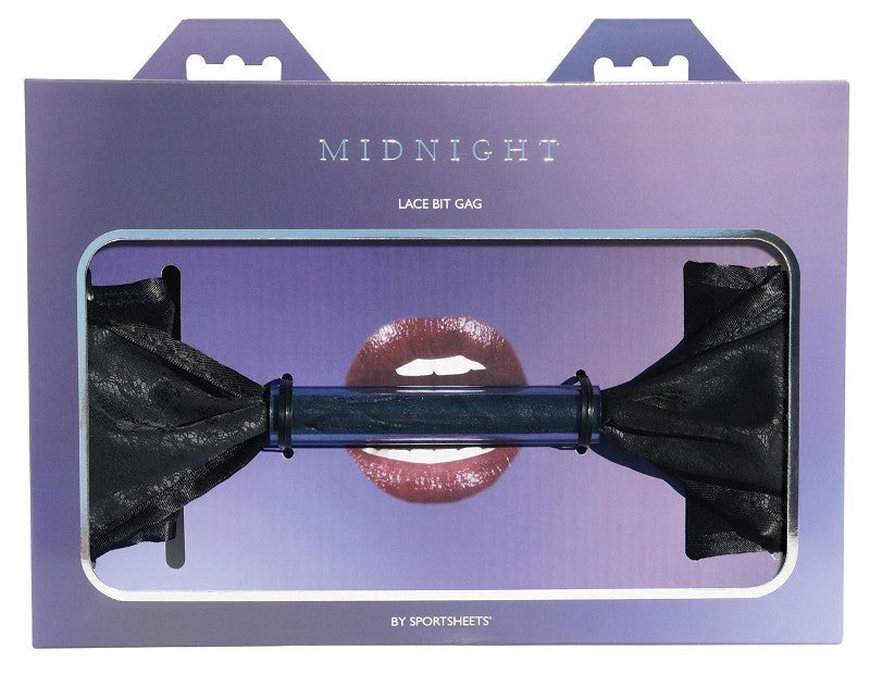 Sportsheets Midnight Lace Bit Gag - - Bondage Gags and Bits