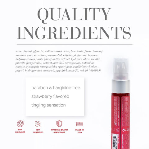 System JO Nipple Titillator Arousal Gel Strawberry 30ml - Water Based Lubes