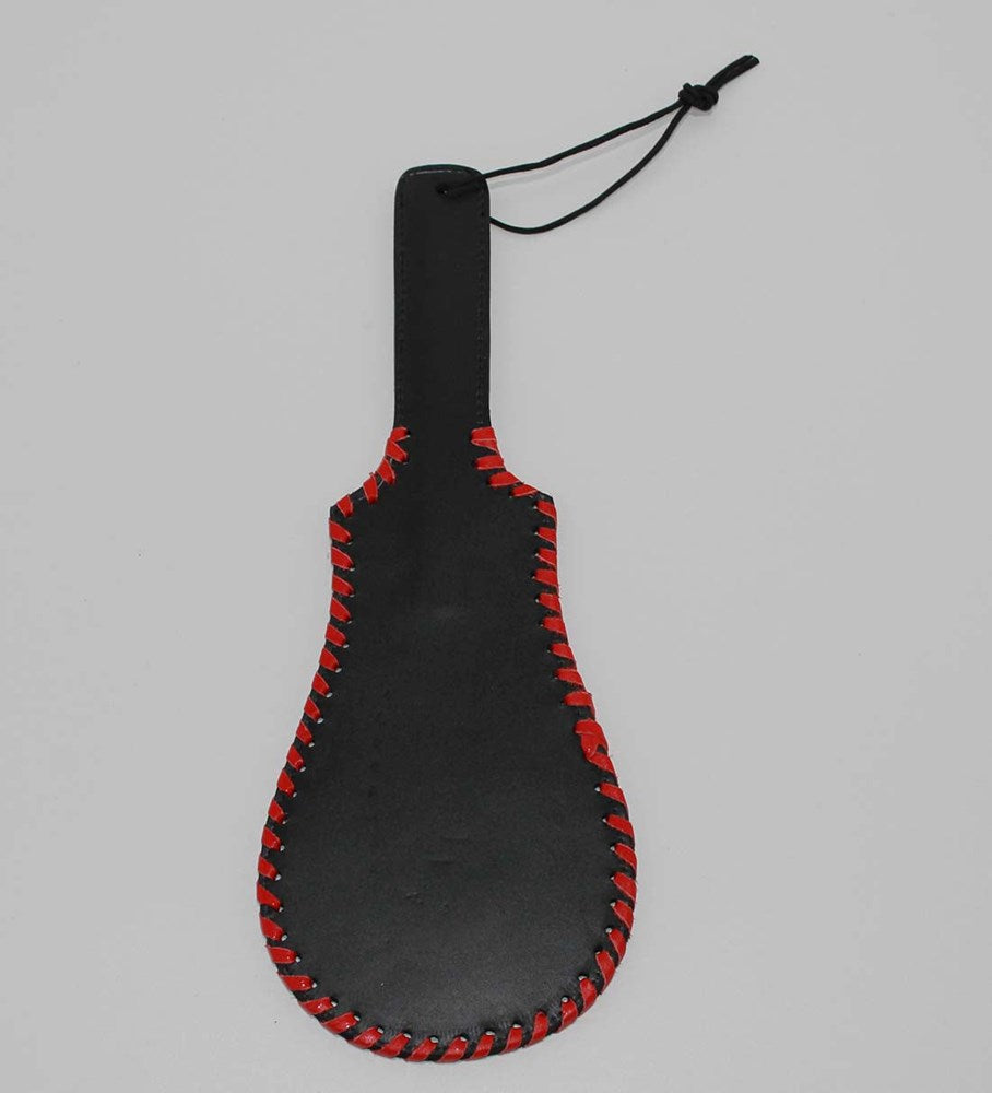 Whipped Ass Oval Leather Paddle 35cm - - Paddles And Slappers